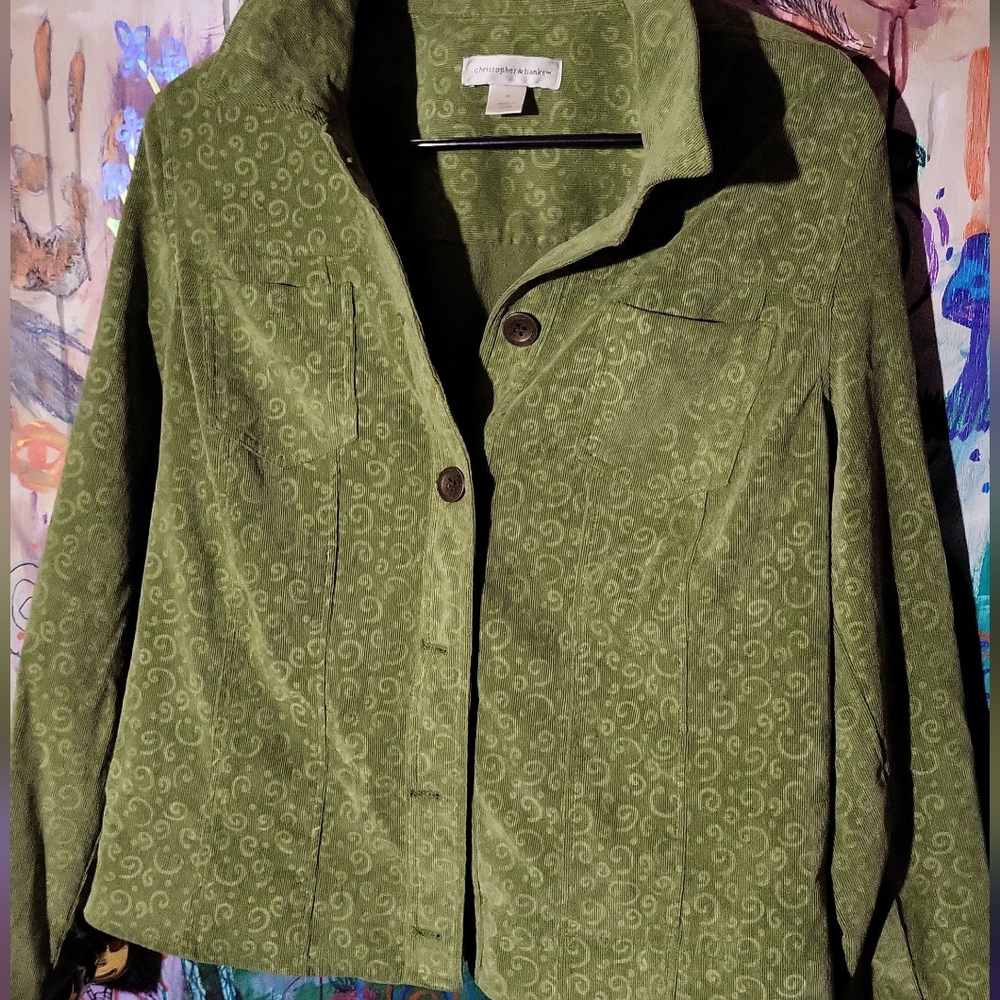 Green swirl jacket